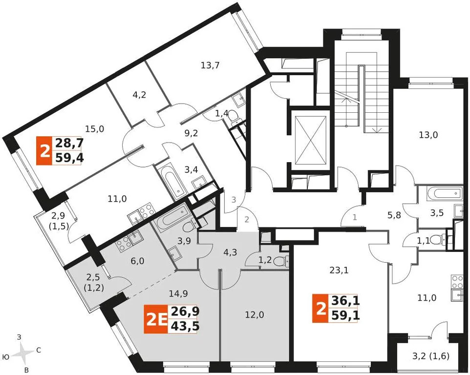 Продам 2-комн. квартиру 43.7 кв.м. - Фото 1