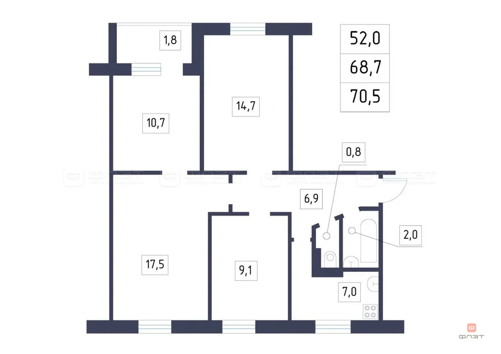 Продажа квартиры, Казань, ул. Карбышева - Фото 15