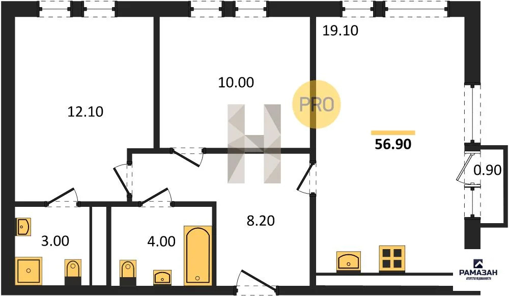 Продажа квартиры в новостройке, Казань, м. Аметьево, ул. ... - Фото 1