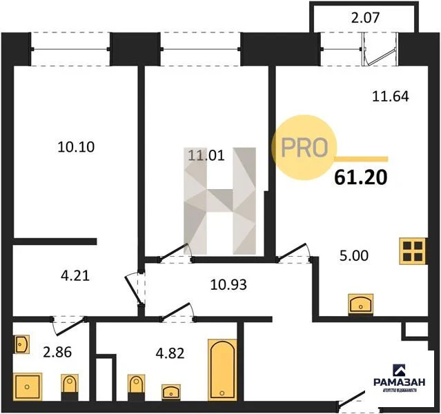 Продажа квартиры в новостройке, Казань, м. Проспект Победы, ... - Фото 1