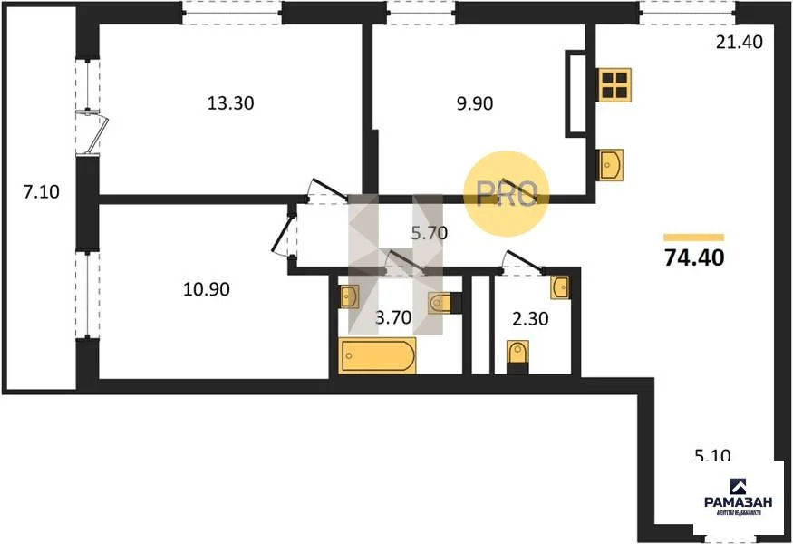 Продажа квартиры в новостройке, Казань, м. Козья слобода, ул. ... - Фото 1