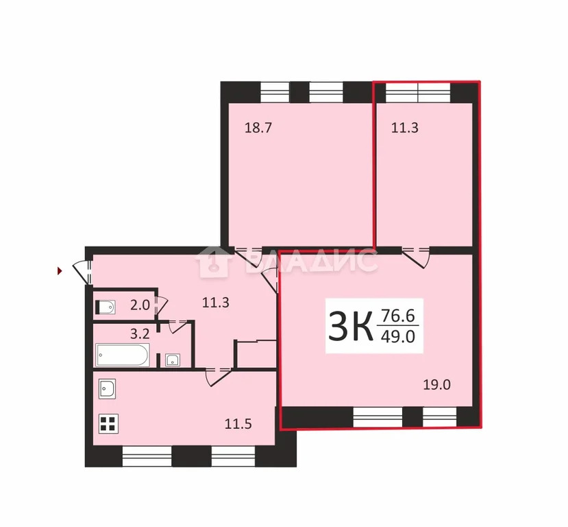 Санкт-Петербург, улица Коммунаров, д.124, комната на продажу - Фото 5