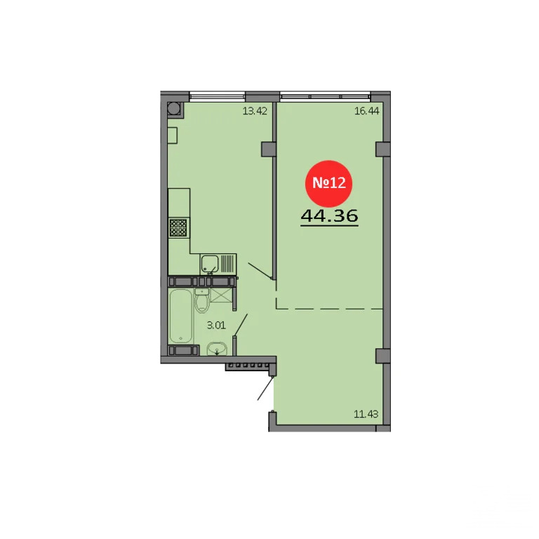 Продажа квартиры в новостройке, Белоглинка, Симферопольский район, ... - Фото 1