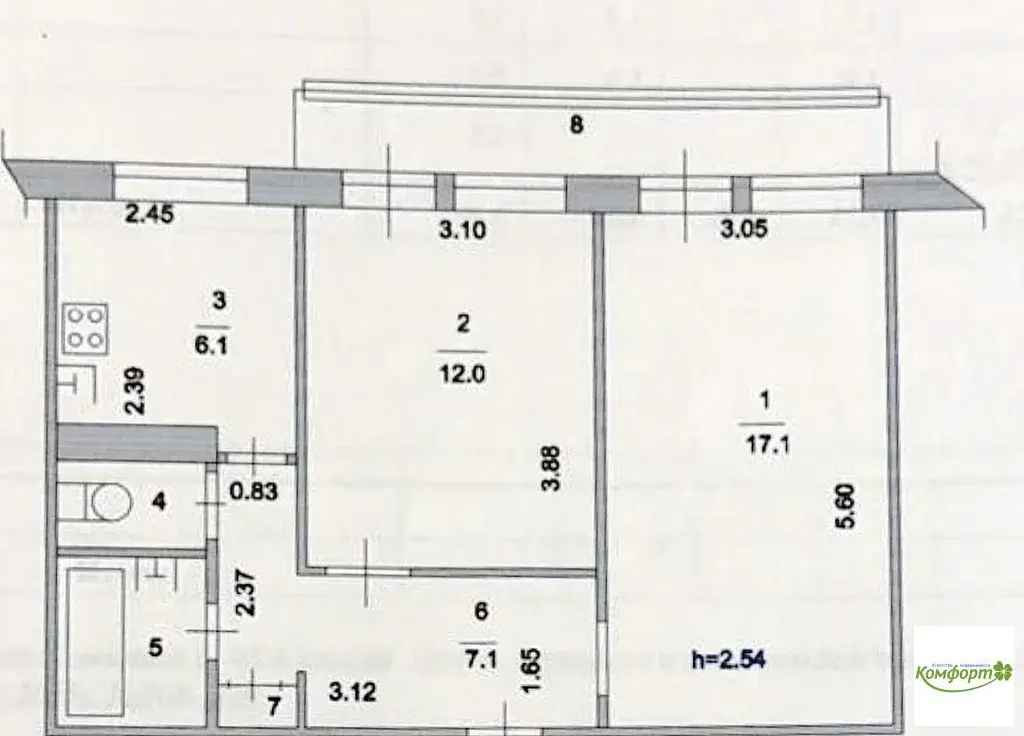 Продается 2 ком.квартира Раменский р-н, п. Кратово, ул.Мичурина, д.4 - Фото 11