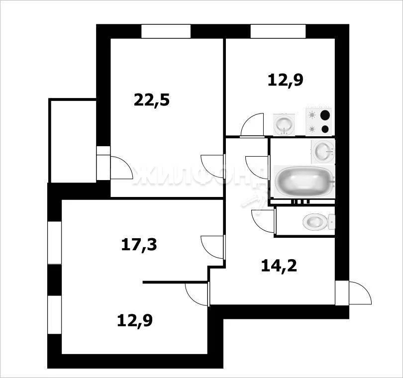 Продажа квартиры, Новосибирск, Серебряные Ключи - Фото 8