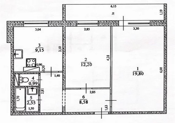 Размер кухни в панельном доме 5 этажей