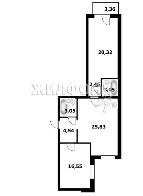 Продажа квартиры, Каменка, Новосибирский район, микрорайон Олимпийской ... - Фото 30