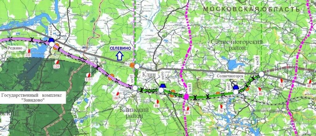 Спутниковая карта клинского района московской области