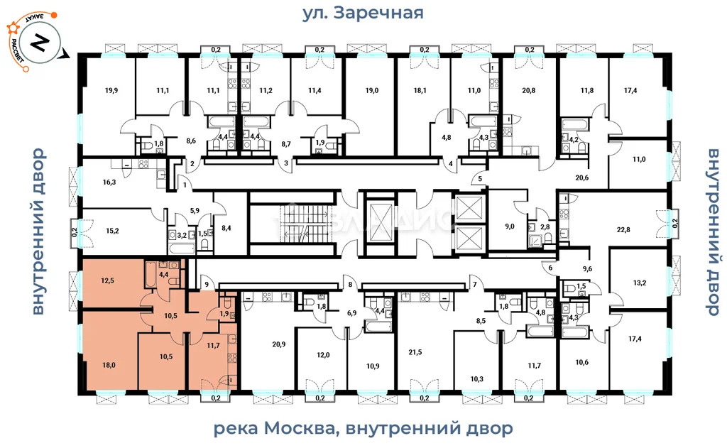 Москва, Большая Филёвская улица, д.3к2, 3-комнатная квартира на ... - Фото 13