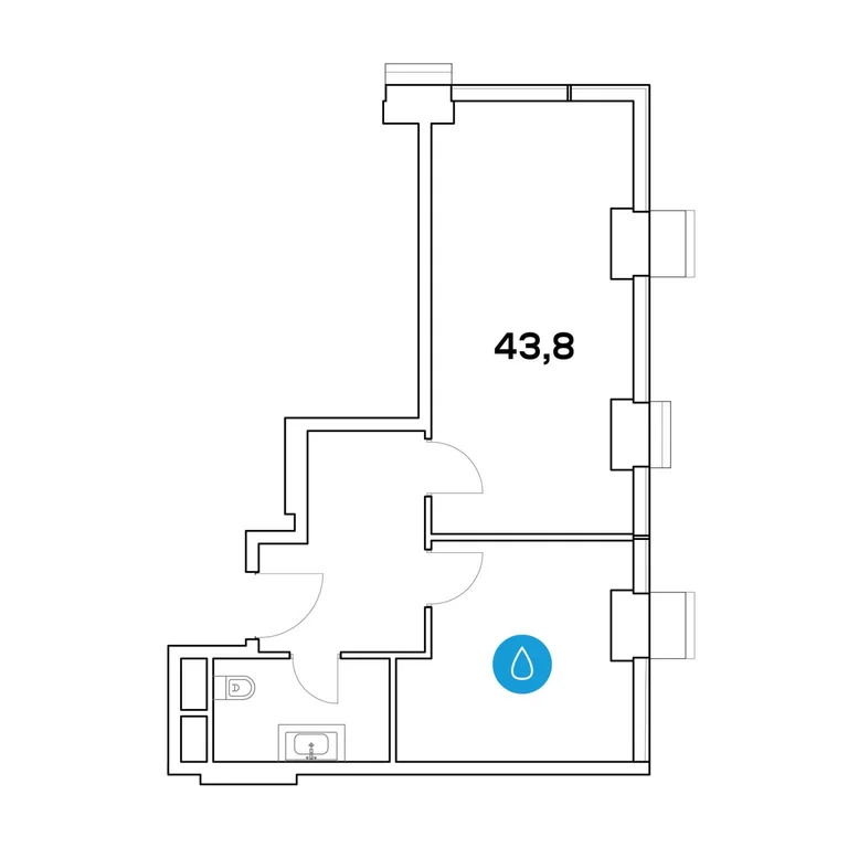 Продажа офиса 43.8 м2 - Фото 3