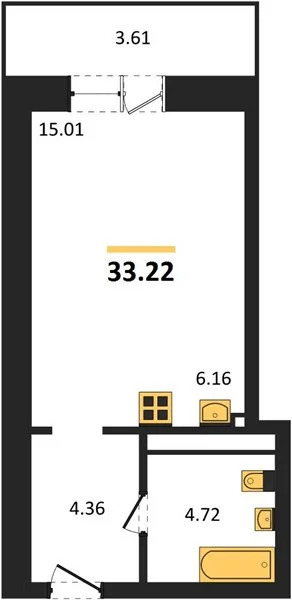 Продается квартира, 33.22 м - Фото 2