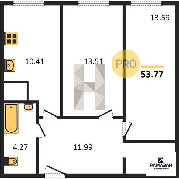 Продажа квартиры в новостройке, Казань, м. Проспект Победы, Рауиса ... - Фото 1