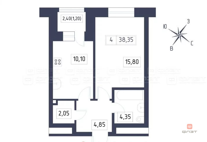 Продажа квартиры в новостройке, Казань, Ул. Ягодинская - Фото 12