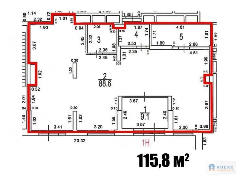 Продажа помещения (ПСН) пл. 116 м2 под авиа и ж/д кассу, аптеку, банк, ... - Фото 1