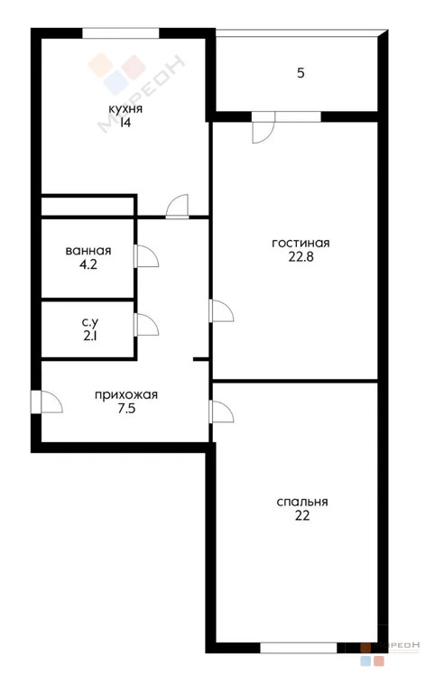 2-я квартира, 74.60 кв.м, 19/21 этаж, ЦМР, Леваневского ул, . - Фото 12