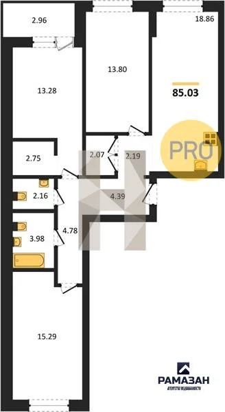 Продажа квартиры в новостройке, Казань, м. Козья слобода, ул. Залесная - Фото 1