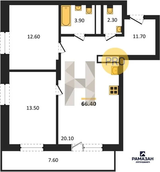 Продажа квартиры в новостройке, Казань, м. Козья слобода, ул. ... - Фото 1