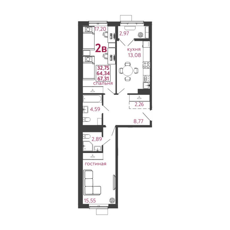 Продается квартира, 67.31 м - Фото 0