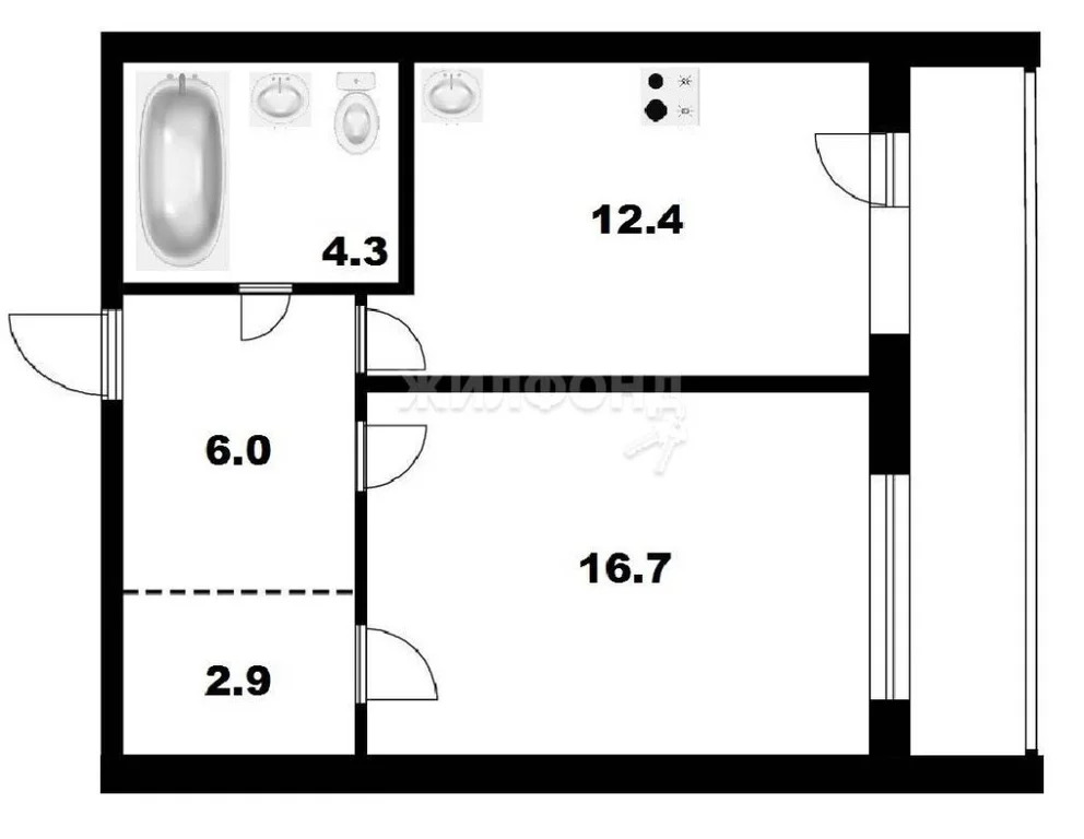 Продажа квартиры, Краснообск, Новосибирский район, жилой комплекс ... - Фото 12