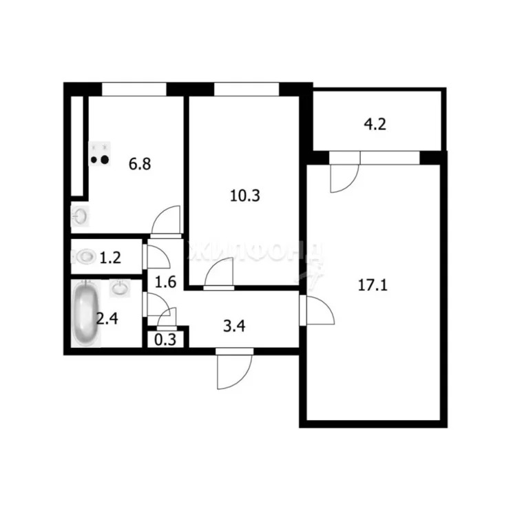 Продажа квартиры, Новосибирск, Адриена Лежена - Фото 2