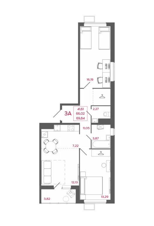 Продается квартира, 69.84 м - Фото 1