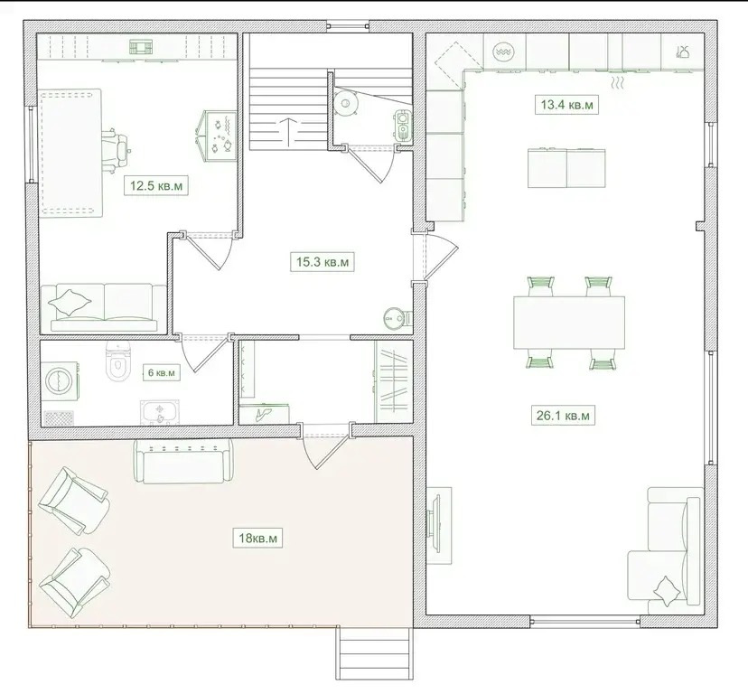 Дом 142 м2 на участке 9 сот. - Фото 29