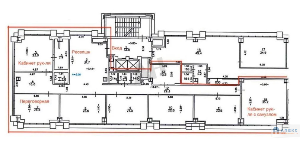 Аренда офиса 302 м2 м. Калужская в бизнес-центре класса В в Коньково - Фото 5