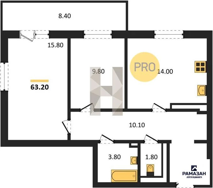 Продажа квартиры в новостройке, Набережные Челны, Набережночелнинский ... - Фото 1