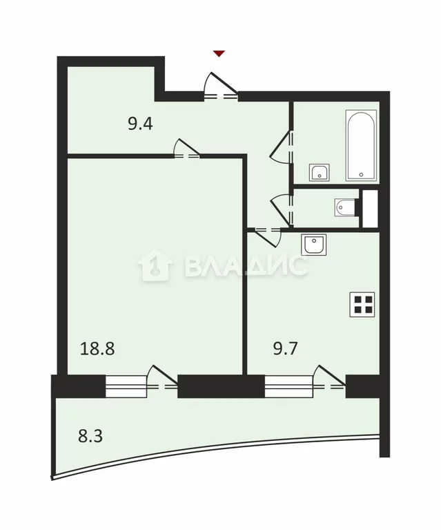 Санкт-Петербург, проспект Энгельса, д.93, 1-комнатная квартира на . - Фото 24