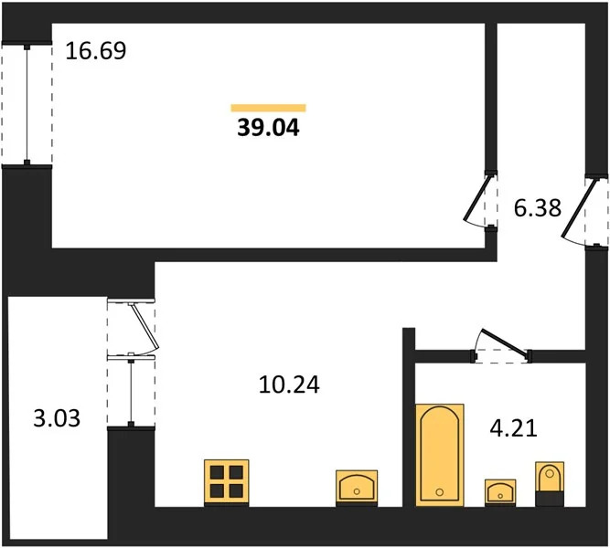 Продается квартира, 39.04 м - Фото 2