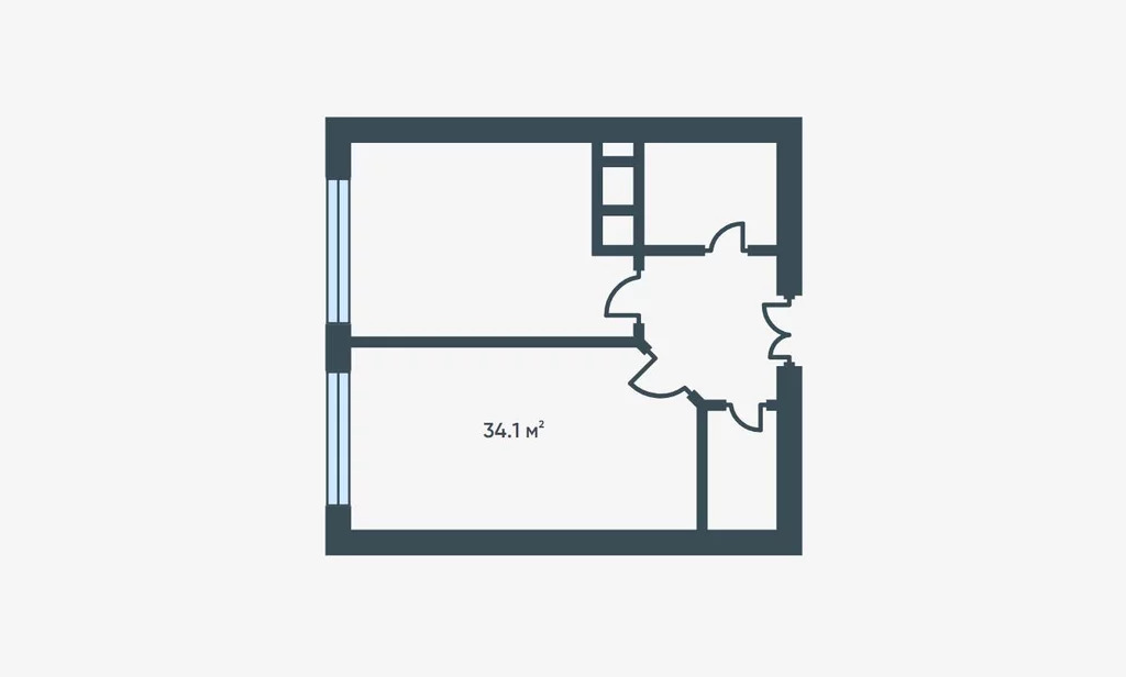 Аренда ПСН площадью 34.1 м2 - Фото 1