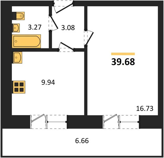 Продается квартира, 39.68 м - Фото 11
