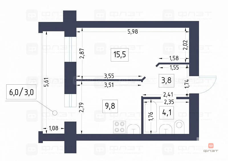 Продажа квартиры, Казань, ул. Разведчика Ахмерова - Фото 25