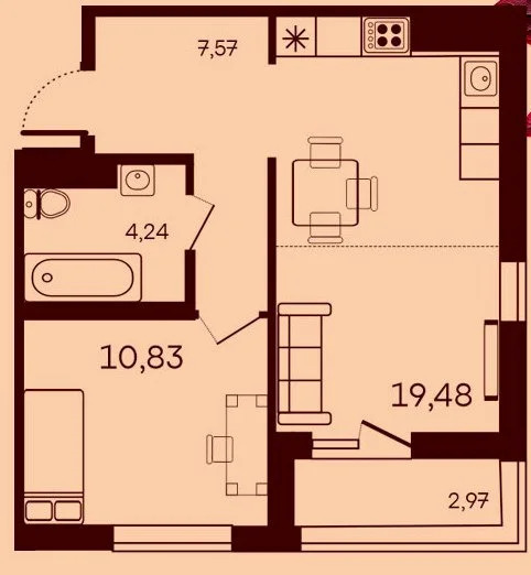 Продается квартира, 45.09 м - Фото 2