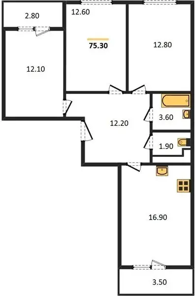 Продаю 3-к квартиру 76м2 - Фото 2