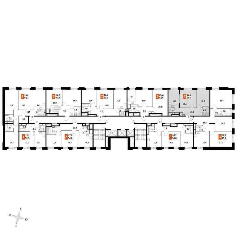 Продается 2-комн. квартира 53.5 м2 - Фото 1