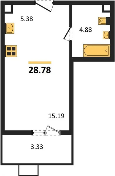 Продается квартира, 28.78 м - Фото 2