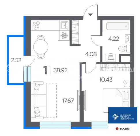 Продажа квартиры, Дядьково, Рязанский район, 2-й Бульварный проезд - Фото 10