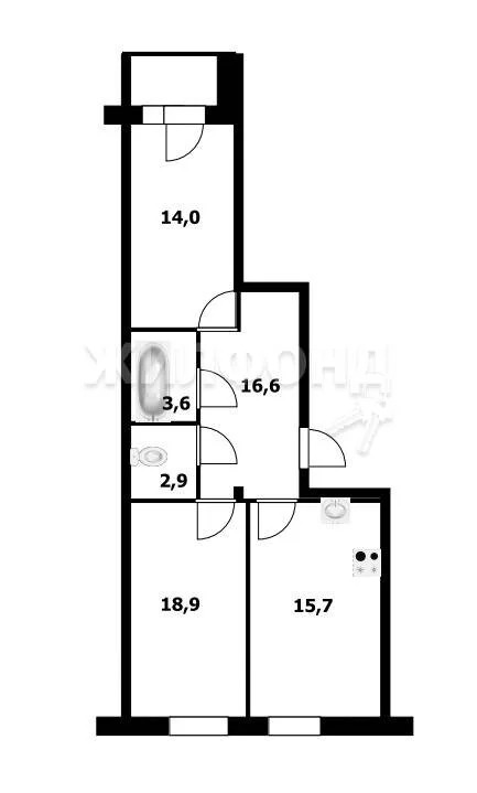 Продажа квартиры, Новосибирск, ул. Выборная - Фото 41