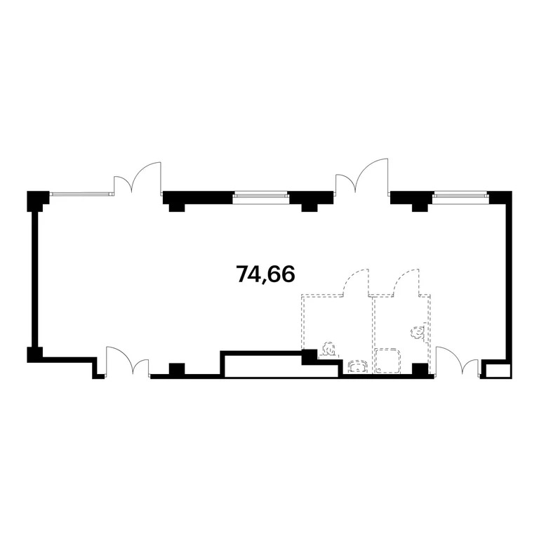 Аренда ПСН площадью 74 м2 - Фото 1