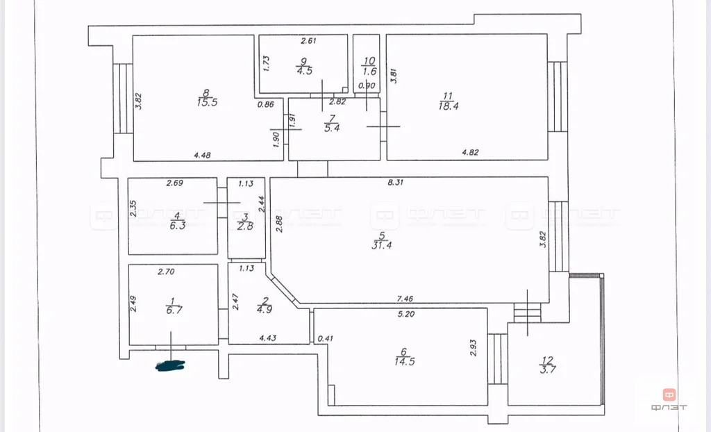 Продажа квартиры, Казань, ул. Блюхера - Фото 20