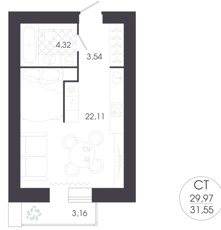 Продается квартира, 31.55 м - Фото 2