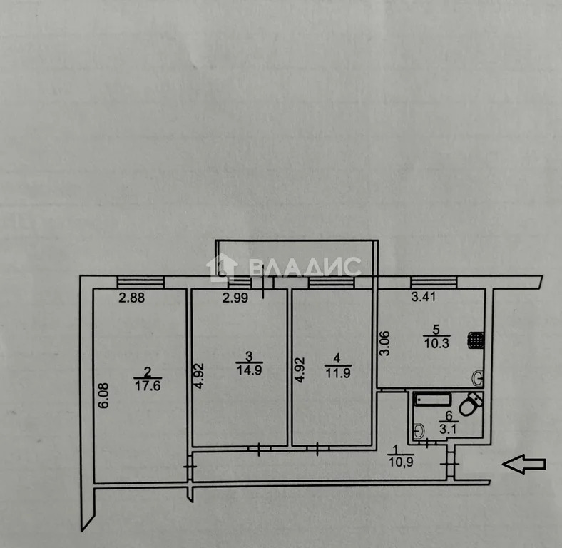 Собинский район, Лакинск, Майская улица, д.3, 3-комнатная квартира на ... - Фото 22