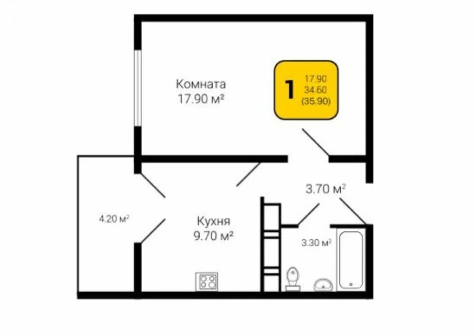 Продажа квартиры, Отрадное, Новоусманский район, бульвар 70 лет Победы - Фото 12