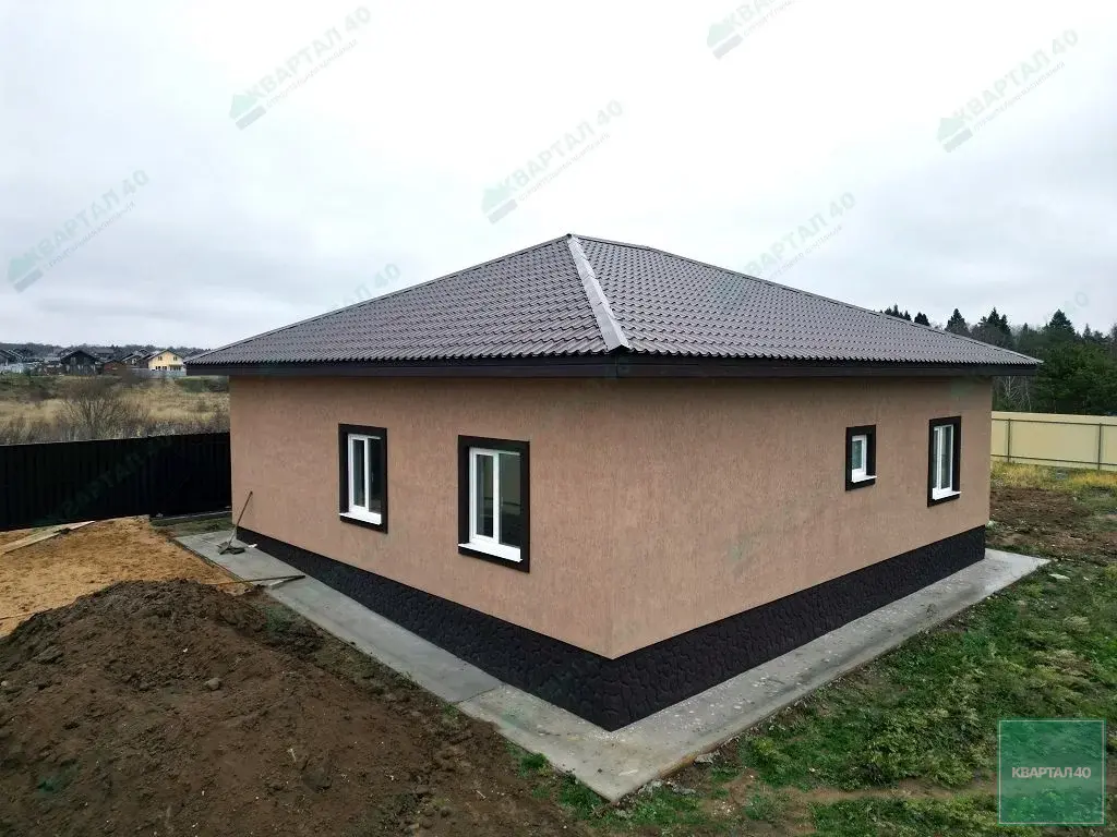 Одноэтажный блочный дом 140 м2 на участке 10.5 соток - Фото 6