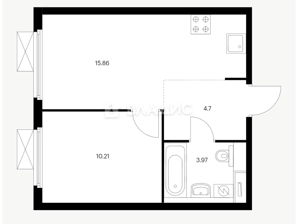 Москва, Очаковское шоссе, д.5к4, 1-комнатная квартира на продажу - Фото 3