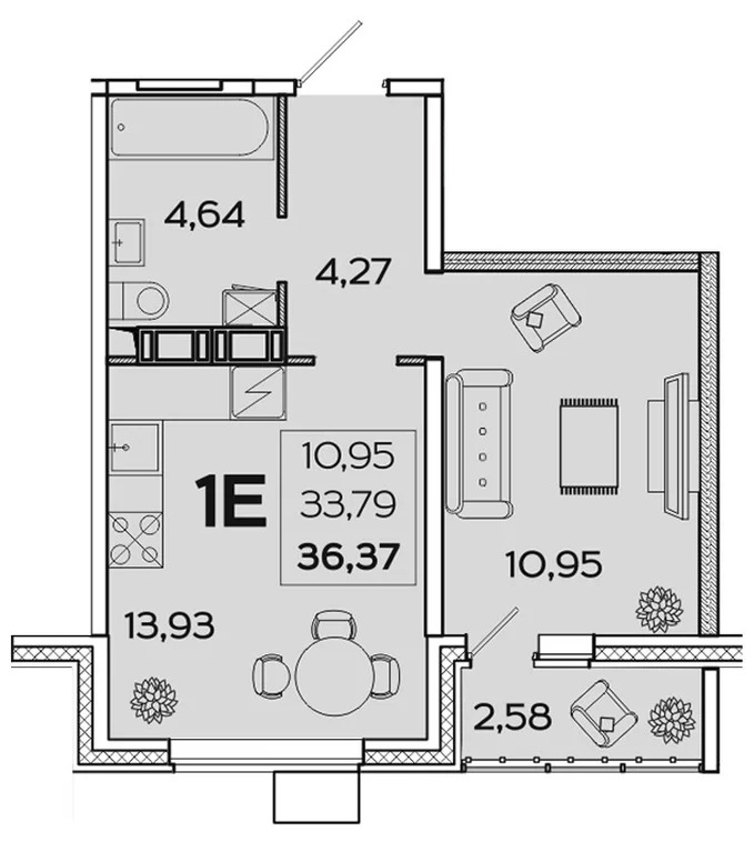 Продается квартира, 36.37 м - Фото 6