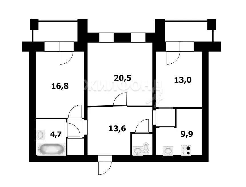 Продажа квартиры, Кольцово, Новосибирский район, 1-й микрорайон - Фото 21