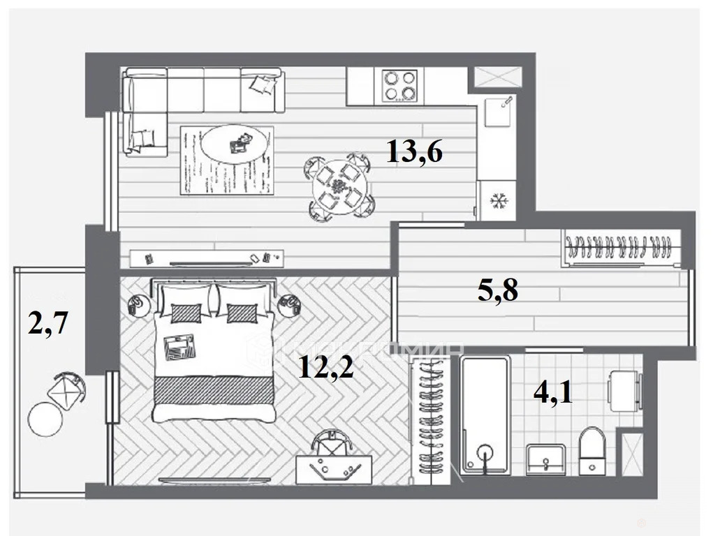 Продажа квартиры, м. Проспект Просвещения, Реки Каменки наб. - Фото 2