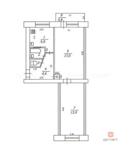 Продажа квартиры, Казань, ул. Волгоградская - Фото 9